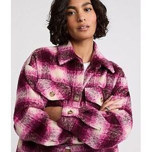 Plaid Oversized Double Pocket Shacket